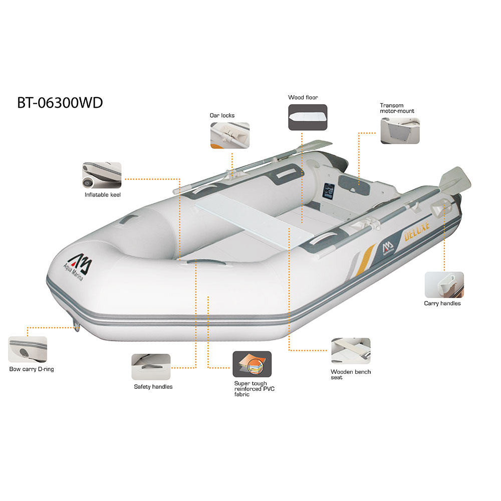 アクアマリーナ ゴムボート DELUXE Sports boat. 3m with Wooden Floor（デラックス300） 04